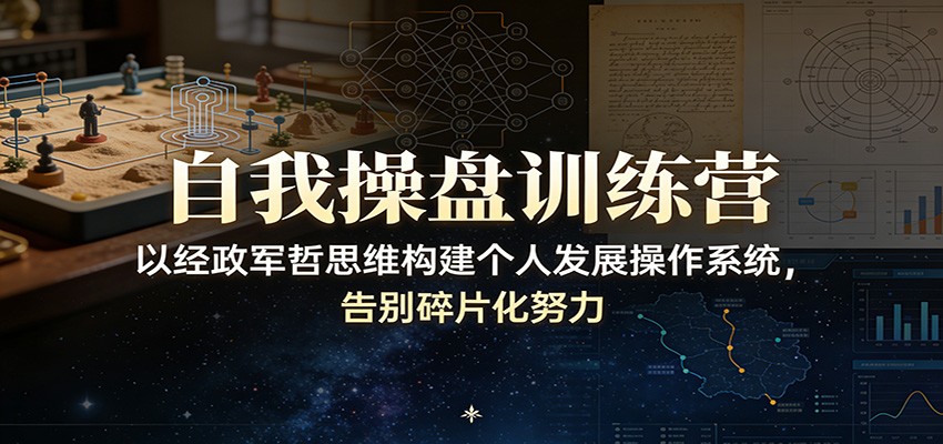 自我操盘训练营：以经政军哲思维构建个人发展操作系统，告别碎片化努力-财仔梦想资源网