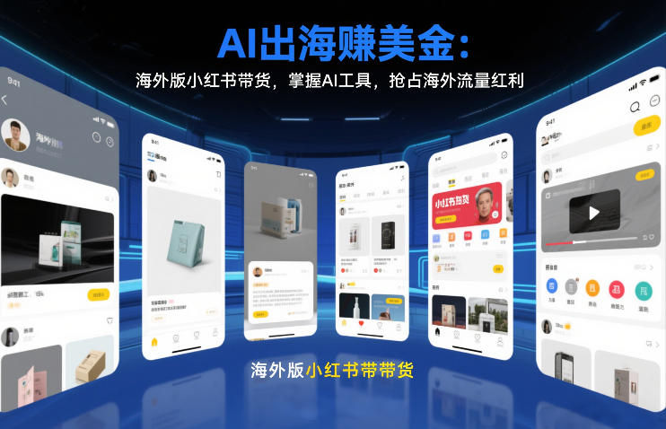 AI出海賺美金：海外版小红书带货，掌握AI工具，抢占海外流量红利(更新2026)-财仔梦想资源网