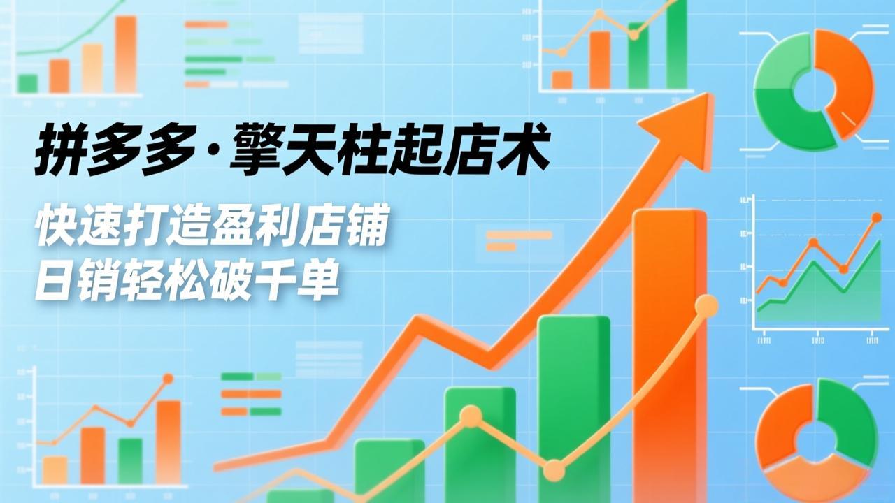 拼多多·擎天柱起店术，爆流布局、利润起飞、不断流，快速打造盈利店铺，日销破千单(更新-财仔梦想资源网