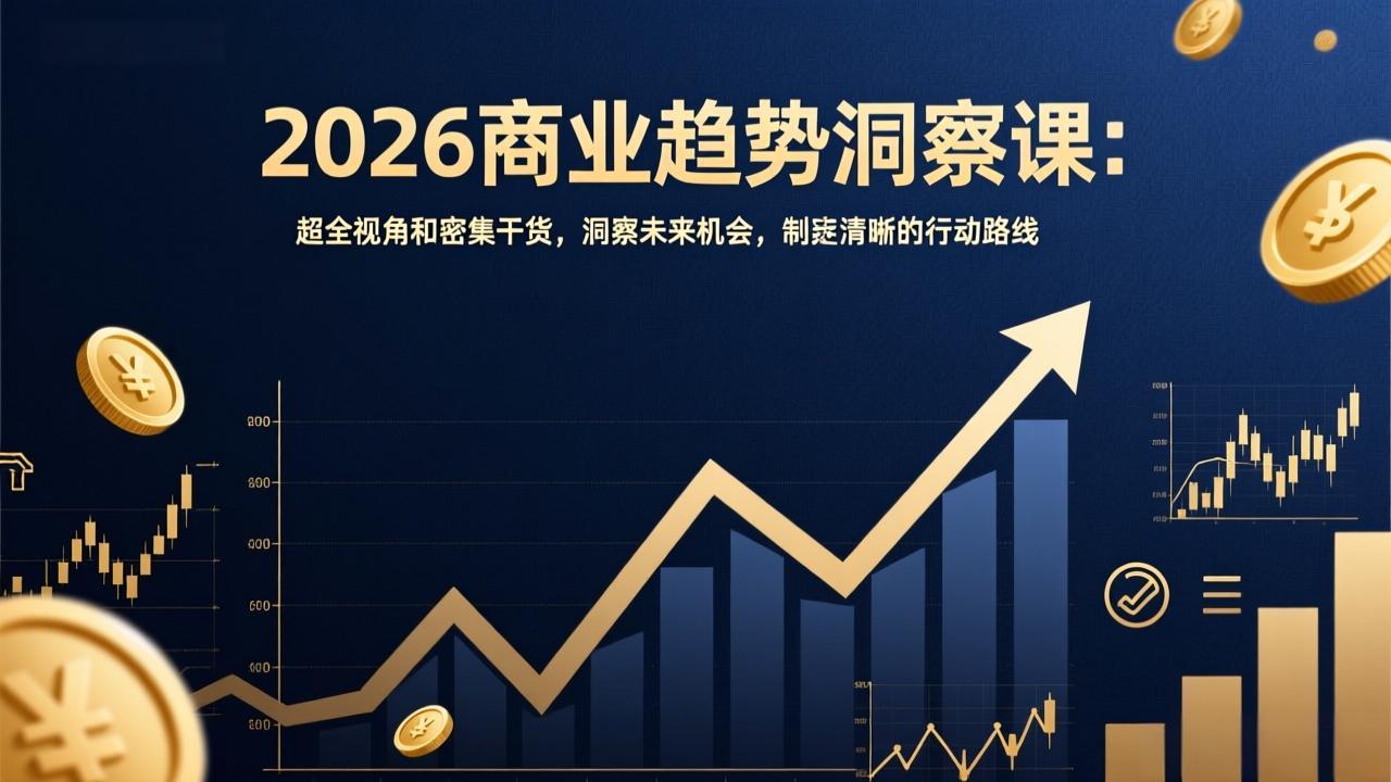 2026商业趋势洞察课：超全视角和密集干货，洞察未来机会，制定清晰的行动路线-财仔梦想资源网