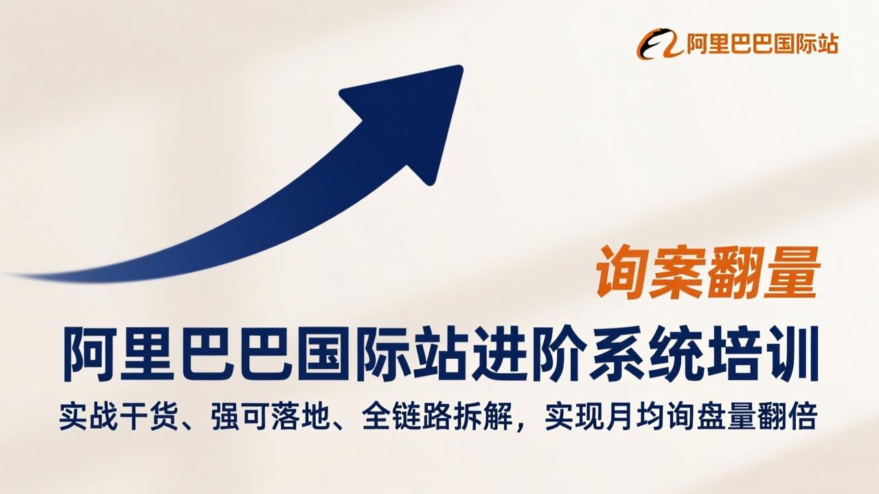 阿里巴巴国际站进阶系统培训，实战干货、强可落地、全链路拆解，实现月均询盘量翻倍-财仔梦想资源网