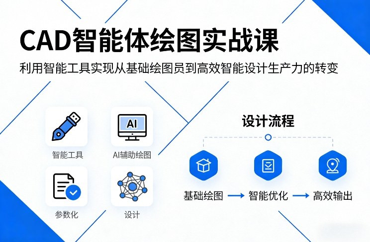 CAD智能体绘图实战课，利用智能工具，实现从基础绘图员到高效智能设计生产力的转变-财仔梦想资源网