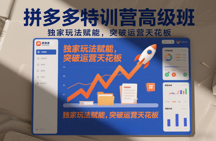 拼多多特训营高阶班，独家玩法赋能，突破运营天花板(更新26年2月)-财仔梦想资源网