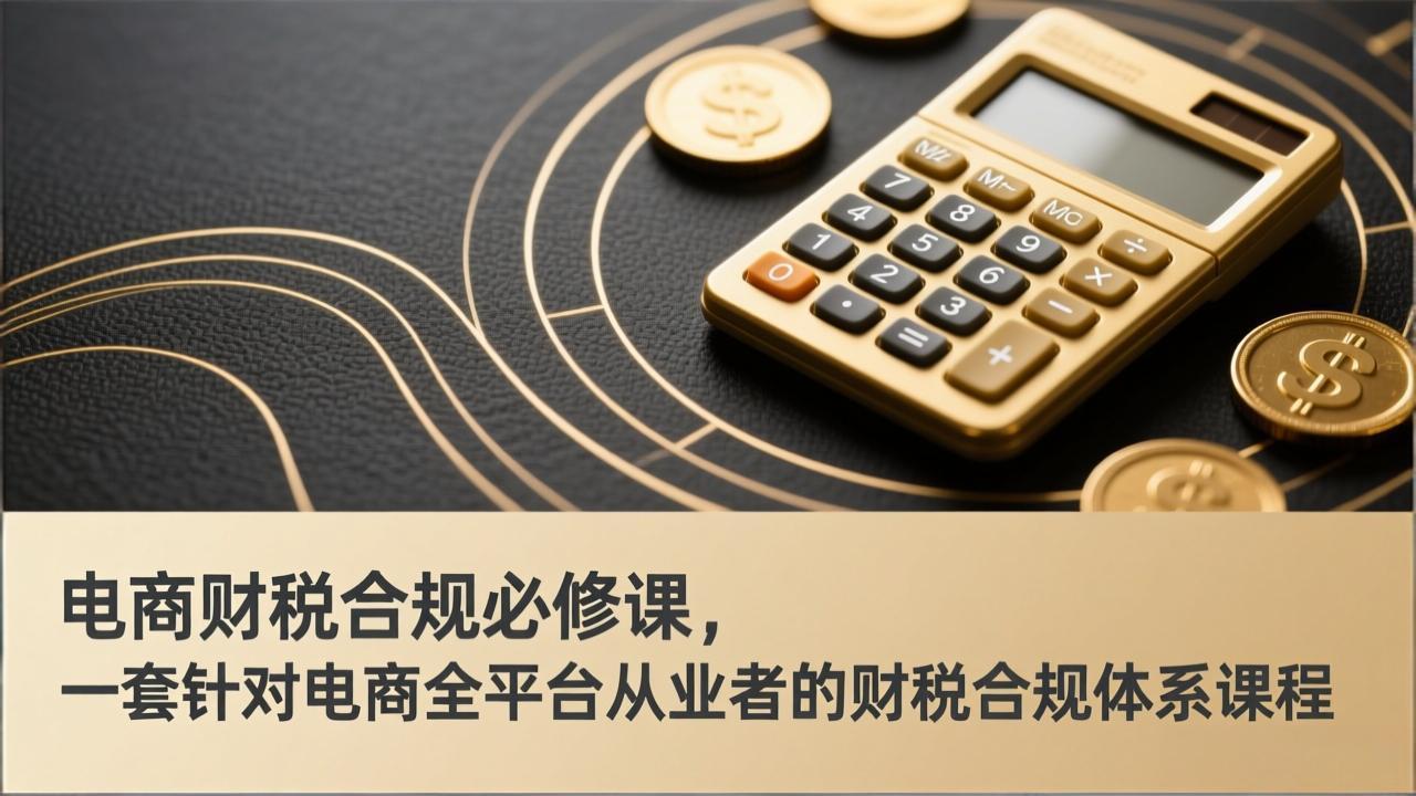电商财税合规必修课，是一套针对电商全平台从业者的财税合规体系课程-财仔梦想资源网