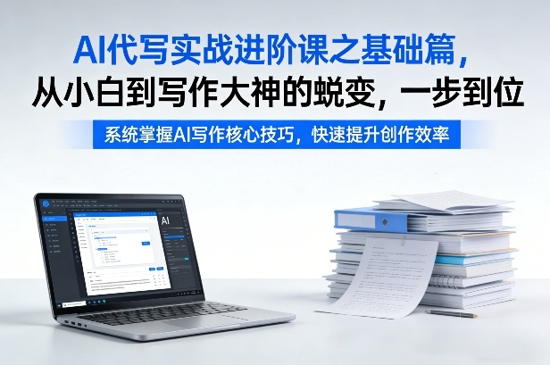 AI代写实战进阶课之基础篇，从小白到写作大神的蜕变，一步到位【揭秘】-财仔梦想资源网