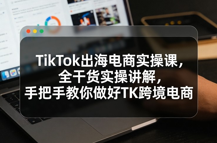TikTok出海电商实操课，全干货实操讲解，手把手教你做好TK跨境电商-财仔梦想资源网