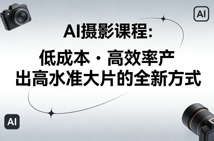 AI摄影课程，低成本高效率产出高水准大片的全新方式-财仔梦想资源网