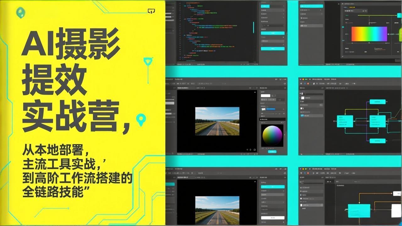 AI+摄影提效实战营，从本地部署，主流工具实战，到高阶工作流搭建的全链路技能-财仔梦想资源网