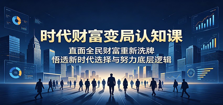 时代财富变局认知课：直面全民财富重新洗牌，悟透新时代选择与努力底层逻辑-财仔梦想资源网